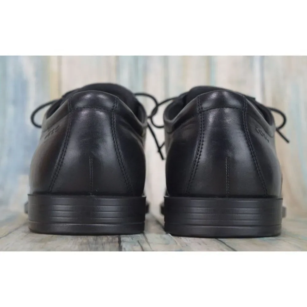 ECCO Melbourne Cap Toe Oxfords Men's Size 44 US 10 / 10.5 Black Leather Shoes